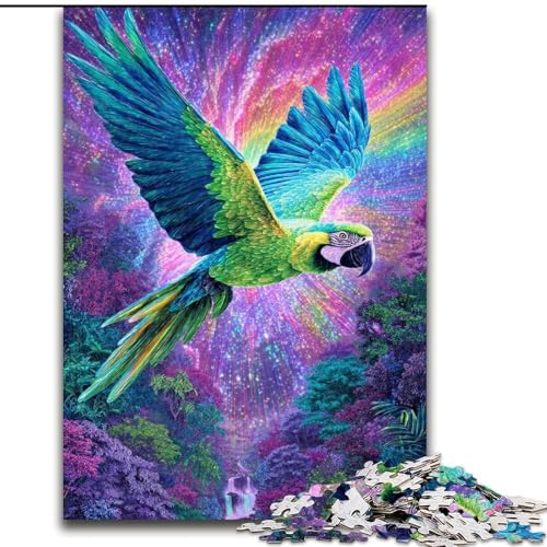 1000-teiliges Puzzle für Erwachsene, Fantasie-Papagei-Puzzle aus Holz, anspruchsvolles Denkspiel für Teenager, Spaß für den Spieleabend mit der Familie, Größe 50x75cm von LYXIANY