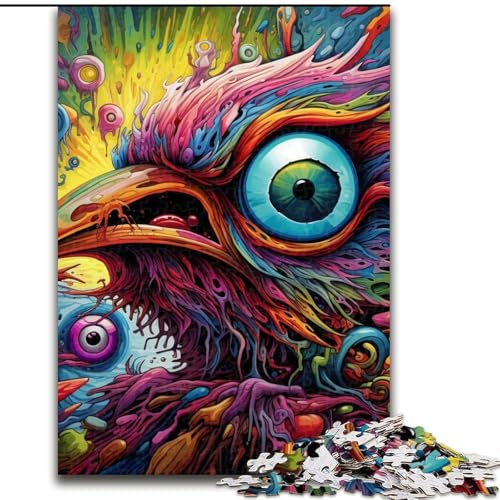 1000-teiliges Puzzle für Erwachsene, Farbvogel, 1000 Teile, Puzzle für Erwachsene, interaktives Familienspiel, Denksportaufgabe, Geschenk, Lernspielzeug, 26x38cm von LYXIANY