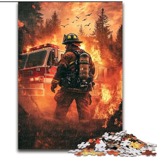 1000-teiliges Puzzle für Erwachsene, Feuerwehrmann-Puzzle aus Holz, ideales Weihnachts- oder Geburtstagsgeschenk, Partyspiel-Spielzeug, Größe 50x75cm 1000-teiliges Puzzle für Erwachsene, Feuerwehrmann-Puzzle aus Holz, ideales Weihnachts- oder Geburtstagsgeschenk, Partyspiel-Spielzeug, Größe 50x75cm von LYXIANY