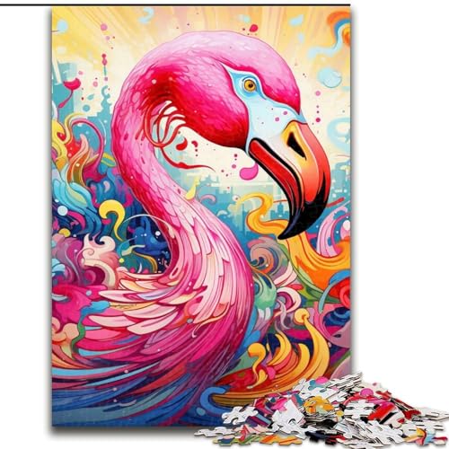 1000-teiliges Puzzle für Erwachsene, Flamingo-Holzpuzzle, 50x75cm, für Teenager und Jugendliche, ideales Geburtstags 1000-teiliges Puzzle für Erwachsene, Flamingo-Holzpuzzle, 50x75cm, für Teenager und Jugendliche, ideales Geburtstags von LYXIANY