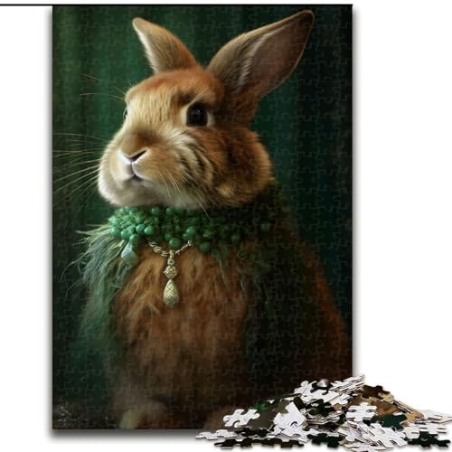 1000-teiliges Puzzle für Erwachsene, Flauschiges Häschen-Puzzle, anspruchsvolles Denkspiel, Familienaktivität, Heimdekoration, (Größe: 50x75cm) von LYXIANY