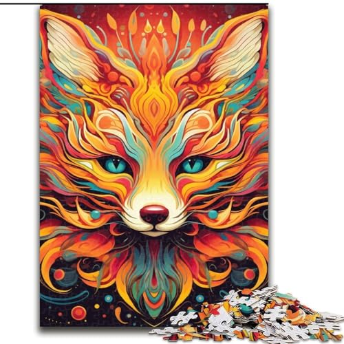 1000-teiliges Puzzle für Erwachsene, Gelber Fuchs, Holzpuzzle, 50x75cm, für Teenager und Jugendliche, ideales Geburtstags 1000-teiliges Puzzle für Erwachsene, Gelber Fuchs, Holzpuzzle, 50x75cm, für Teenager und Jugendliche, ideales Geburtstags von LYXIANY