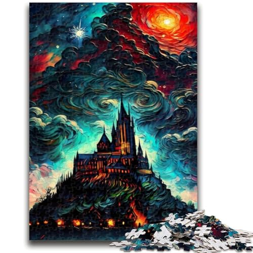 1000-teiliges Puzzle für Erwachsene, Geschenk, Fantasy-Schloss bei Nacht, anspruchsvoll zu vervollständigen, Aber unterhaltsames und humorvolles Lernspiel zum Geburtstag, 26x38cm 1000-teiliges Puzzle für Erwachsene, Geschenk, Fantasy-Schloss bei Nacht, anspruchsvoll zu vervollständigen, Aber unterhaltsames und humorvolles Lernspiel zum Geburtstag, 26x38cm von LYXIANY