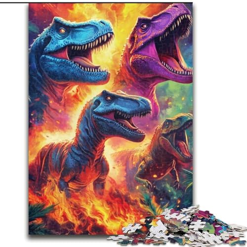 1000-teiliges Puzzle für Erwachsene, Geschenke, Dinosaurier, Familienspaß, Spaß bei Aktivitäten zu Hause, Geburtstagsgeschenk, Reisegeschenk, für Kinder und 14 Jahre alt (Größe 26x38cm) von LYXIANY