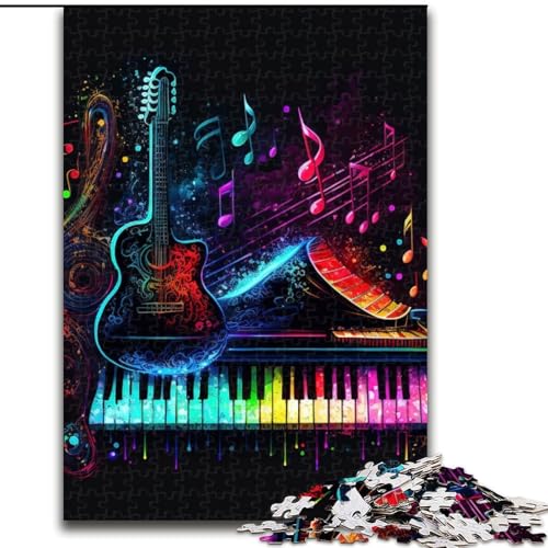 1000-teiliges Puzzle für Erwachsene, Geschenke, Live-Musik, Neon, Stressabbau, schwierige Herausforderung, Heimdekorationsspielzeug (Größe 50x75cm) von LYXIANY