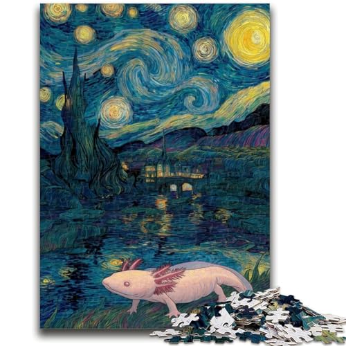 1000-teiliges Puzzle für Erwachsene, Geschenke, Nachthimmel-Salamander, künstlerische Wanddekoration und Geburtstagsgeschenkidee für Freunde, Home Office, 50x75cm 1000-teiliges Puzzle für Erwachsene, Geschenke, Nachthimmel-Salamander, künstlerische Wanddekoration und Geburtstagsgeschenkidee für Freunde, Home Office, 50x75cm von LYXIANY