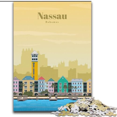 1000-teiliges Puzzle für Erwachsene, Geschenke, Reise nach Nassau, anspruchsvolles Spiel, Spielzeug, Geschenk für die ganze Familie, ab 14 Jahren (50x75cm),1000 Teile von LYXIANY