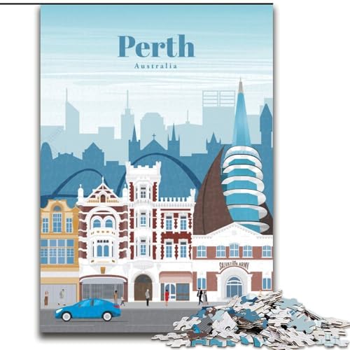 1000-teiliges Puzzle für Erwachsene, Geschenke, Reise nach Perth, anspruchsvolles Spiel, Spielzeug, Geschenk für die ganze Familie, ab 14 Jahren (50x75cm),1000 Teile von LYXIANY
