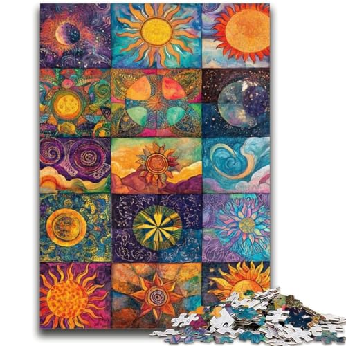 1000-teiliges Puzzle für Erwachsene, Geschenke, Sonnencollage, Spielzeug, Lernspiele, Stressabbau, tolle Geschenke und Spielzeuge, 50x75cm von LYXIANY