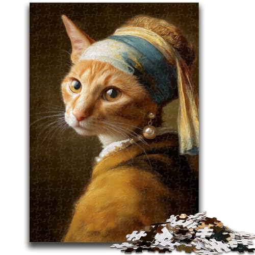 1000-teiliges Puzzle für Erwachsene, Geschenke für Erwachsene, die böse Katze mit Perlen, für Kinder ab 14 Jahren, entspannendes intellektuelles Lernspielzeug, tolles Geschenk, 50x75cm 1000-teiliges Puzzle für Erwachsene, Geschenke für Erwachsene, die böse Katze mit Perlen, für Kinder ab 14 Jahren, entspannendes intellektuelles Lernspielzeug, tolles Geschenk, 50x75cm von LYXIANY