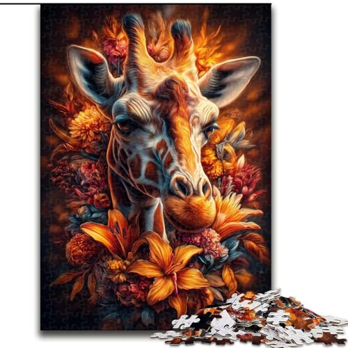 1000-teiliges Puzzle für Erwachsene, Giraffen-Puzzle, pädagogisches Denkspiel, künstlerische Heim- und Bürodekoration, ab 14 Jahren (Größe 26x38cm) von LYXIANY