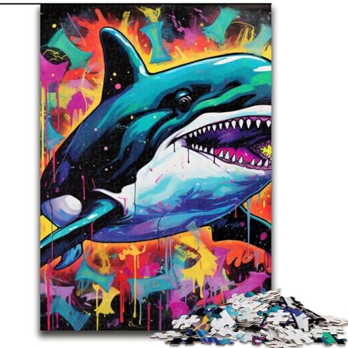1000-teiliges Puzzle für Erwachsene, Graffiti-Malerei, Wal, Holzpuzzle, 50x75cm, Familie und Freunde, geeignet für Kinder ab 14 Jahren 1000-teiliges Puzzle für Erwachsene, Graffiti-Malerei, Wal, Holzpuzzle, 50x75cm, Familie und Freunde, geeignet für Kinder ab 14 Jahren von LYXIANY
