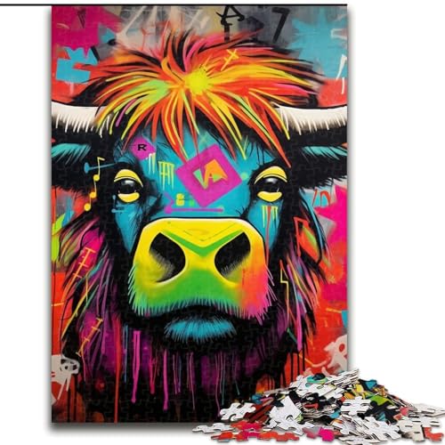 1000-teiliges Puzzle für Erwachsene, Graffiti-Malerei, Yak-Puzzles für Erwachsene, perfekt für Halloween, Weihnachten, Geburtstagsgeschenk, 26x38cm 1000-teiliges Puzzle für Erwachsene, Graffiti-Malerei, Yak-Puzzles für Erwachsene, perfekt für Halloween, Weihnachten, Geburtstagsgeschenk, 26x38cm von LYXIANY
