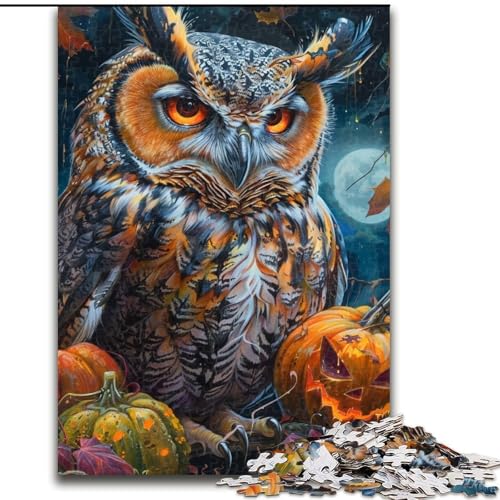 1000-teiliges Puzzle für Erwachsene, Halloween-Eule aus Holz, Eltern, Partner, Freunde – ab 14 Jahren, Größe 50x75cm, zum Geburtstag, Feiertag, Weihnachten, Halloween 1000-teiliges Puzzle für Erwachsene, Halloween-Eule aus Holz, Eltern, Partner, Freunde – ab 14 Jahren, Größe 50x75cm, zum Geburtstag, Feiertag, Weihnachten, Halloween von LYXIANY