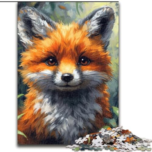 1000-teiliges Puzzle für Erwachsene, Herbstfuchs-Puzzle, anspruchsvolles Denkspiel für Teenager, perfekt als Heimdekoration oder Geschenk (Größe 26x38cm) von LYXIANY