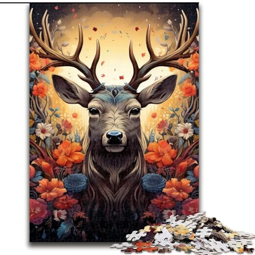1000-teiliges Puzzle für Erwachsene, Hirsch, psychedelische Kunst, Holzpuzzle, 50x75cm, Familie und Freunde, geeignet für Kinder ab 14 Jahren 1000-teiliges Puzzle für Erwachsene, Hirsch, psychedelische Kunst, Holzpuzzle, 50x75cm, Familie und Freunde, geeignet für Kinder ab 14 Jahren von LYXIANY