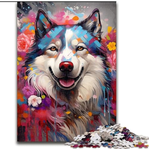 1000-teiliges Puzzle für Erwachsene, Husky-Puzzle aus Pappe, 26x38cm, Familie und Freunde, geeignet für Kinder ab 14 Jahren von LYXIANY
