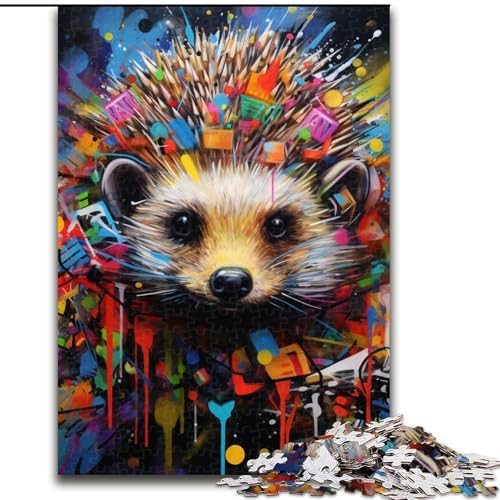 1000-teiliges Puzzle für Erwachsene, Igel-Graffiti, 1000 Teile, Puzzle für Erwachsene, interaktives Familienspiel, Denksportaufgabe, Geschenk, Lernspielzeug, 26x38cm 1000-teiliges Puzzle für Erwachsene, Igel-Graffiti, 1000 Teile, Puzzle für Erwachsene, interaktives Familienspiel, Denksportaufgabe, Geschenk, Lernspielzeug, 26x38cm von LYXIANY