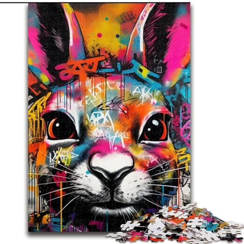 1000-teiliges Puzzle für Erwachsene, Kaninchen-Graffiti, 1000-teiliges Puzzle für Erwachsene, interaktives Familienspiel, Denksportaufgabe, Geschenk, Lernspielzeug, 50x75cm 1000-teiliges Puzzle für Erwachsene, Kaninchen-Graffiti, 1000-teiliges Puzzle für Erwachsene, interaktives Familienspiel, Denksportaufgabe, Geschenk, Lernspielzeug, 50x75cm von LYXIANY