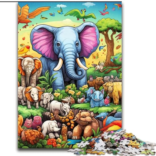 1000-teiliges Puzzle für Erwachsene, Kunst-Elefant, 1000-teiliges Puzzle für Erwachsene, interaktives Familienspiel, Denksportaufgabe, Geschenk, Lernspielzeug, 26x38cm 1000-teiliges Puzzle für Erwachsene, Kunst-Elefant, 1000-teiliges Puzzle für Erwachsene, interaktives Familienspiel, Denksportaufgabe, Geschenk, Lernspielzeug, 26x38cm von LYXIANY