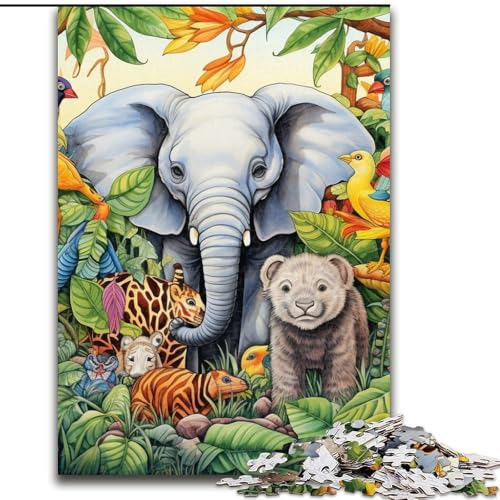 1000-teiliges Puzzle für Erwachsene, Kunst-Elefant, 1000-teiliges Puzzle für Erwachsene, interaktives Familienspiel, Denksportaufgabe, Geschenk, Lernspielzeug, 26x38cm 1000-teiliges Puzzle für Erwachsene, Kunst-Elefant, 1000-teiliges Puzzle für Erwachsene, interaktives Familienspiel, Denksportaufgabe, Geschenk, Lernspielzeug, 26x38cm von LYXIANY