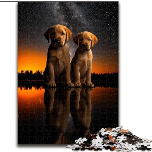 1000-teiliges Puzzle für Erwachsene, Labrador, Babyspielzeug, Lernspiele, Stressabbau, einzigartige Heimdekoration und Geschenke, 26x38cm von LYXIANY