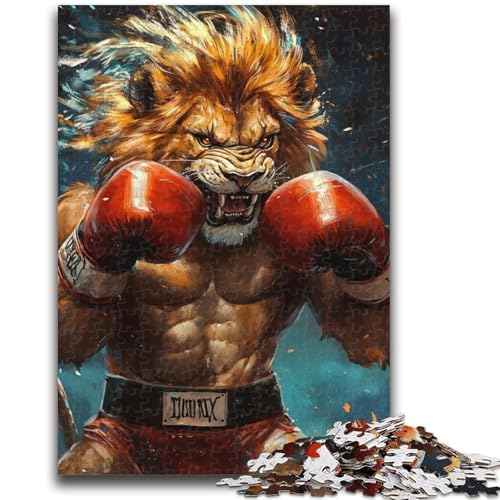 1000-teiliges Puzzle für Erwachsene, Löwe, Boxer, schwierig, schwierig, Geschenke für Freunde und Familie, geeignet für und 14, 26x38cm von LYXIANY