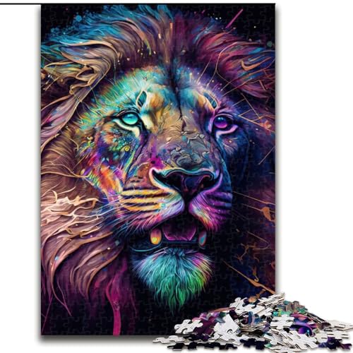 1000-teiliges Puzzle für Erwachsene, Löwen-Holzpuzzle, perfekt für Halloween, Weihnachten, Geburtstagsgeschenk, Größe 50x75cm 1000-teiliges Puzzle für Erwachsene, Löwen-Holzpuzzle, perfekt für Halloween, Weihnachten, Geburtstagsgeschenk, Größe 50x75cm von LYXIANY