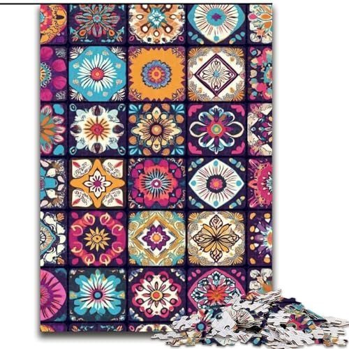 1000-teiliges Puzzle für Erwachsene, Mandala-Blumen-Collage-Puzzle aus Holz, anspruchsvolles Denkspiel für Teenager, Spaß für den Familienspielabend, Größe 50x75cm 1000-teiliges Puzzle für Erwachsene, Mandala-Blumen-Collage-Puzzle aus Holz, anspruchsvolles Denkspiel für Teenager, Spaß für den Familienspielabend, Größe 50x75cm von LYXIANY