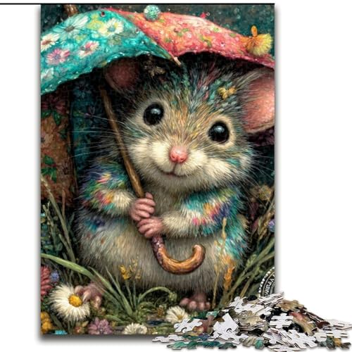 1000-teiliges Puzzle für Erwachsene, Maus mit Regenschirm, Puzzle aus Holz, ideales Weihnachts- oder Geburtstagsgeschenk, Partyspiel, Spielzeug, Größe 50x75cm 1000-teiliges Puzzle für Erwachsene, Maus mit Regenschirm, Puzzle aus Holz, ideales Weihnachts- oder Geburtstagsgeschenk, Partyspiel, Spielzeug, Größe 50x75cm von LYXIANY