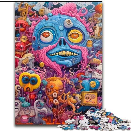 1000-teiliges Puzzle für Erwachsene, Monstergruppe, Holzpuzzle, 50x75cm, Familie und Freunde, geeignet für Kinder ab 14 Jahren 1000-teiliges Puzzle für Erwachsene, Monstergruppe, Holzpuzzle, 50x75cm, Familie und Freunde, geeignet für Kinder ab 14 Jahren von LYXIANY
