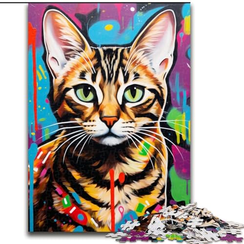 1000-teiliges Puzzle für Erwachsene, Ozelot-Graffiti-Kunst, Puzzles für Erwachsene, perfekt für Halloween, Weihnachten, Geburtstagsgeschenk, 26x38cm 1000-teiliges Puzzle für Erwachsene, Ozelot-Graffiti-Kunst, Puzzles für Erwachsene, perfekt für Halloween, Weihnachten, Geburtstagsgeschenk, 26x38cm von LYXIANY