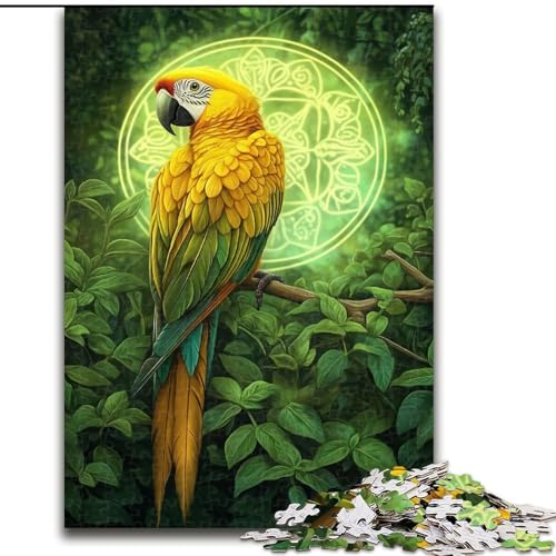 1000-teiliges Puzzle für Erwachsene, Papageien-Puzzle aus Holz, Denksportspiel für Teenager, Größe 50x75cm von LYXIANY