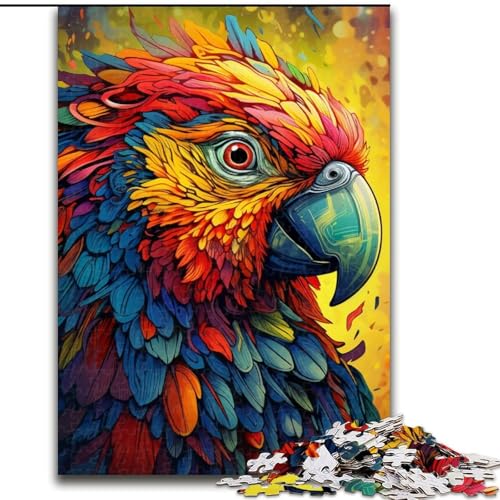 1000-teiliges Puzzle für Erwachsene, Papageien-Puzzle für Erwachsene, Weihnachten, Halloween, Ostern, Neujahr, Größe: 50x75cm von LYXIANY