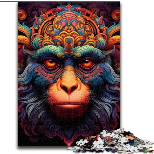 1000-teiliges Puzzle für Erwachsene, Psychedelischer AFFE, 1000-teiliges Puzzle für Erwachsene, interaktives Familienspiel, Denksportaufgabe, Geschenk, Lernspielzeug, 50x75cm 1000-teiliges Puzzle für Erwachsene, Psychedelischer AFFE, 1000-teiliges Puzzle für Erwachsene, interaktives Familienspiel, Denksportaufgabe, Geschenk, Lernspielzeug, 50x75cm von LYXIANY