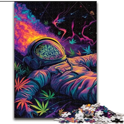 1000-teiliges Puzzle für Erwachsene, Psychedelischer Astronaut, für 14+, anspruchsvolles Spiel als Geschenk für die ganze Familie und Freunde (Größe 26x38cm) von LYXIANY