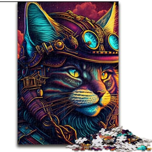 1000-teiliges Puzzle für Erwachsene, Psychedelischer Katzenkrieger, Puzzle für Erwachsene, perfekt für Halloween, Weihnachten, Geburtstagsgeschenk, 26x38cm 1000-teiliges Puzzle für Erwachsene, Psychedelischer Katzenkrieger, Puzzle für Erwachsene, perfekt für Halloween, Weihnachten, Geburtstagsgeschenk, 26x38cm von LYXIANY
