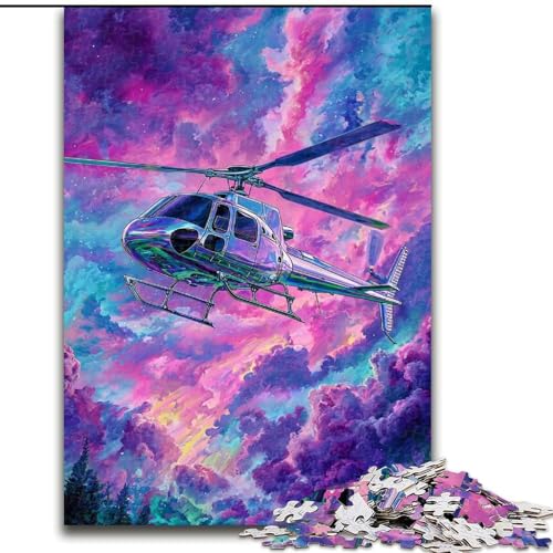 1000-teiliges Puzzle für Erwachsene, Psychedelisches Hubschrauber-Puzzle aus Holz, Denksportspiel, interaktives Familienspiel, geeignet für Kinder ab 14 Jahren, Größe 50x75cm 1000-teiliges Puzzle für Erwachsene, Psychedelisches Hubschrauber-Puzzle aus Holz, Denksportspiel, interaktives Familienspiel, geeignet für Kinder ab 14 Jahren, Größe 50x75cm von LYXIANY