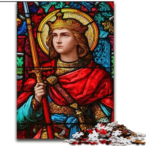 1000-teiliges Puzzle für Erwachsene, Saint A, Buntglas-Puzzle für Teenager, Lernspiele für die ganze Familie, Heimdekoration, Geschenk (Größe 50x75cm) von LYXIANY