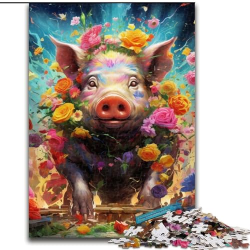 1000-teiliges Puzzle für Erwachsene, Schwein, 1000 Teile, Puzzle für Erwachsene, interaktives Familienspiel, Denksportaufgabe, Geschenk, Lernspielzeug, 50x75cm 1000-teiliges Puzzle für Erwachsene, Schwein, 1000 Teile, Puzzle für Erwachsene, interaktives Familienspiel, Denksportaufgabe, Geschenk, Lernspielzeug, 50x75cm von LYXIANY