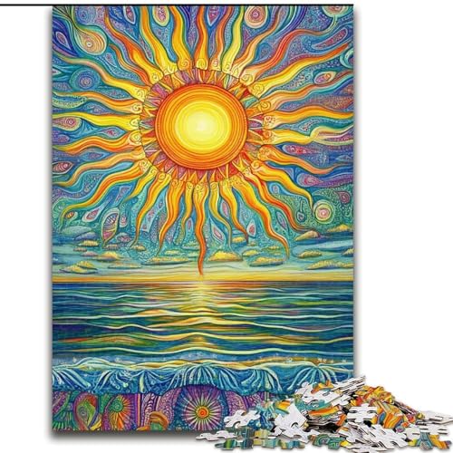 1000-teiliges Puzzle für Erwachsene, Sonnenaufgang über dem Ozean, pädagogisches Denkspiel, künstlerische Heim- und Bürodekoration, ab 14 Jahren (Größe 50x75cm) von LYXIANY