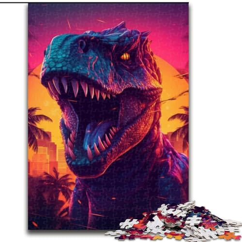 1000-teiliges Puzzle für Erwachsene, T-Rex-Dinosaurier-Sonnenuntergang, Holzpuzzle, Größe 50x75cm, Lernspielzeug für Teenager, Dekoration für Zuhause und Büro 1000-teiliges Puzzle für Erwachsene, T-Rex-Dinosaurier-Sonnenuntergang, Holzpuzzle, Größe 50x75cm, Lernspielzeug für Teenager, Dekoration für Zuhause und Büro von LYXIANY