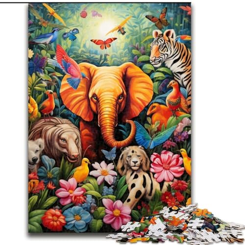 1000-teiliges Puzzle für Erwachsene, Tierwelt-Puzzle aus Pappe, 26x38cm, Familie und Freunde, geeignet für Kinder ab 14 Jahren von LYXIANY