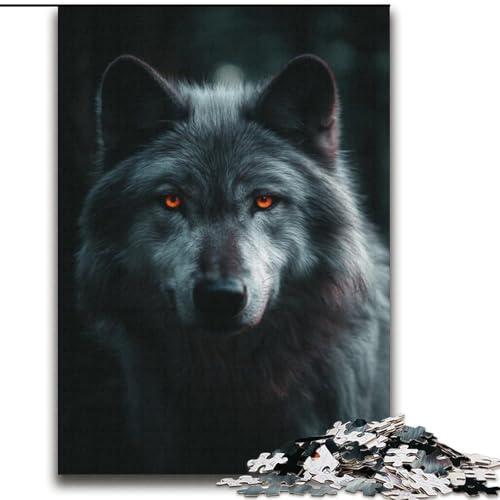 1000-teiliges Puzzle für Erwachsene, Tierwolf, Lernspielzeug, Familienspiele, Lernspiel zum Geburtstag, Weihnachten, 38x52cm von LYXIANY