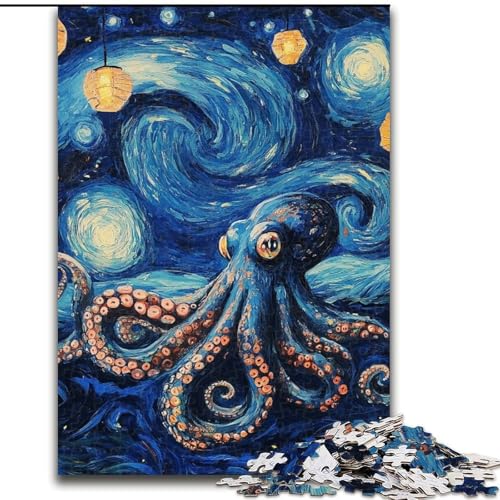 1000-teiliges Puzzle für Erwachsene, Van Gogh, Nachthimmel-Oktopus, aus Holz, perfektes Weihnachts- und Neujahrsgeschenk, Feiertagsgeschenk, Größe 50x75cm, für interaktives Familienspiel 1000-teiliges Puzzle für Erwachsene, Van Gogh, Nachthimmel-Oktopus, aus Holz, perfektes Weihnachts- und Neujahrsgeschenk, Feiertagsgeschenk, Größe 50x75cm, für interaktives Familienspiel von LYXIANY