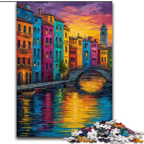 1000-teiliges Puzzle für Erwachsene, Venedig, Italien. Anspruchsvolles Denkspiel für Teenager, perfekt als Heimdekoration oder Geschenk (Größe 50x75cm) von LYXIANY