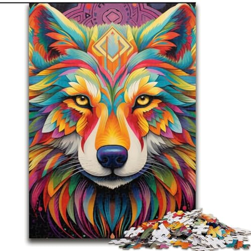 1000-teiliges Puzzle für Erwachsene, Wolf, 1000 Teile, Puzzle für Erwachsene, interaktives Familienspiel, Denksportaufgabe, Geschenk, Lernspielzeug, 50x75cm 1000-teiliges Puzzle für Erwachsene, Wolf, 1000 Teile, Puzzle für Erwachsene, interaktives Familienspiel, Denksportaufgabe, Geschenk, Lernspielzeug, 50x75cm von LYXIANY