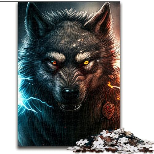 1000-teiliges Puzzle für Erwachsene, Wolf-Holzpuzzle, Größe 50x75cm, Lernspielzeug für Teenager, Dekoration für das Home Office 1000-teiliges Puzzle für Erwachsene, Wolf-Holzpuzzle, Größe 50x75cm, Lernspielzeug für Teenager, Dekoration für das Home Office von LYXIANY