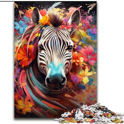 1000-teiliges Puzzle für Erwachsene, Zebra-Holzpuzzle, 50x75cm, Familie und Freunde, geeignet für Kinder ab 14 Jahren 1000-teiliges Puzzle für Erwachsene, Zebra-Holzpuzzle, 50x75cm, Familie und Freunde, geeignet für Kinder ab 14 Jahren von LYXIANY