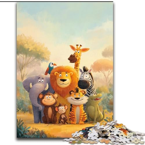1000-teiliges Puzzle für Erwachsene, afrikanische Tierwelt, aus Holz, ideales Urlaubs- oder Geburtstagsgeschenk, Partyspiel, Spielzeug, Größe 50x75cm 1000-teiliges Puzzle für Erwachsene, afrikanische Tierwelt, aus Holz, ideales Urlaubs- oder Geburtstagsgeschenk, Partyspiel, Spielzeug, Größe 50x75cm von LYXIANY